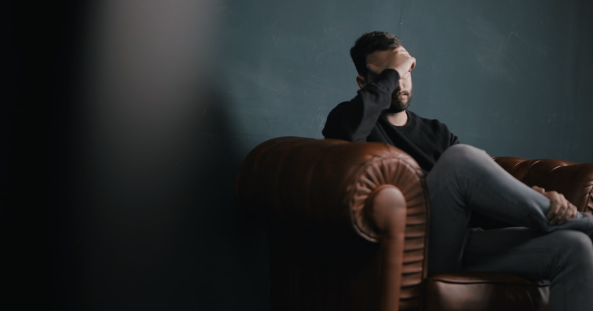 Man stressed and worried about his marriage